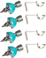 Grownix Iron Green Rod Rail Bracket (Pack Of 8)