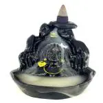 SSS SCULPTURE Adiyogi Smoke Fountain Incense Holder Decorative Showpiece Smoke Fountain with 11 Backflow Cone Inceses Combo Pack of Lord Shiva