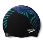Speedo Men And Women Black Polyurethane Moud Silc Cap (One Size)