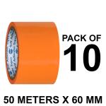 VCR Orange Color Tape - 50 Meters in Length - 60mm / 2.5