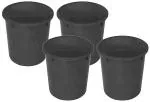 Kuber Industries Plastic Open Plastic Dustbin Without Lid|Garbage Bin For Home, Kitchen, Office, 5Ltr.- Pack of 4 (Black)