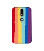 Casotec Rainbow Design 3D Printed Hard Back Case Cover for Motorola Moto G4 Plus (With Logo Cut)