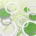 CRIMSON DECORS Green Circle SELF Adhesive Wallpaper for Bedroom LIVINGROOM Kitchen Corridor Restaurant Peel and Stick Vinyl Wallpaper - 200*45 cm - 9 SQFT Approx