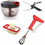 ODD M EVEN Quick Handy Chopper, Whisk, Cutter and Grater Kitchen Tool Set