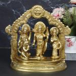 ARTVARKO Brass Ram Sita Laxman Hanuman Statue Sculpture - 7 inch