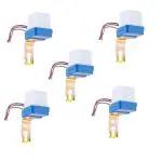 REVALS Plastic White Water Proof 230Volt Auto Day/Night on and Off Photocell, Ldr Sensor Switch for Lighting (5 Pic Pack)