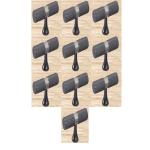 Atom,2 inches Brass Material Knob I Black Finish I for Almirah/Cabinet/Drawer/Wardrobe (BK-T-KNOB-BLK) pack of 10