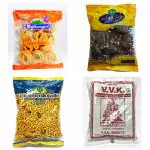 Thangapandiyan Spicy Bhoondi, Kadalai Mittai, Ellu Mittai, Spicy Thenkuzhal Murukku