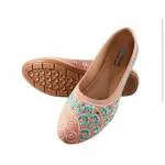 QUEEN ENTERPRISES Womens Girls Jaipuri Jutti Mojri Sandal Handmade Footwear Rajasthani Jutti GF-10_5