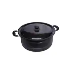 DAIFORT Aluminium Non-Stick 8 Litre Biriyani Pot with Premium Steel Lid 28 Cm, Non Induction Base Biriyani Pot with Bakelite Lid Holder, 3 Layer Non-Stick Coating, Double Side Bakelite Handles, Superior Heat Distribution