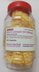 Black Cohosh DH Herbal Supplement Capsules 600 Caps Jar - DoctorKC Herbal
