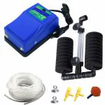 COLOURFUL - Dual Outlet Aquarium Air Pump, Fish Tank Aerator with Accessories, Quiet Oxygen Pump for Large Size Tank | Suitable to 100L to 300L | AP-500 (2 Way, Combo - 1)