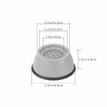Glenston Plastic Washer Dryer Anti Vibration Pads With Suction Cup Feet, Fridge Washing Machine Leveling Feet Anti Walk Pads Shock Absorber Furniture Lifting Base(4 Piece)