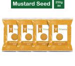 Trinetra Yellow Mustard Seeds 1 kg (250g X 4 Pack) Sarso