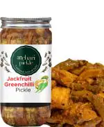 AACHARI PICKEL Kathal & Harimirch Achar Homemade Tasty Pickle Achar - 400 gm Jackfruit & Greenchilli Pickle I Taste Bhi Health Bhi I Homemade & Organic