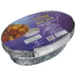 Freshee 10 pcs Aluminium Silver Foil Disposable Container 600ml Extra Strong With Lid for Kitchen, Food Storage, Parcel