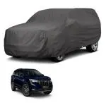 Auto Hub Car Body Cover Compatible with Mahindra XUV700 with Mirror Pockets, Triple Stitched, Water Resistant Car Cover, Grey
