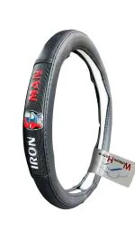 WolkomHome car Steering Cover Leather Steering Wheel Covers Universal 14 inch - Iron Man