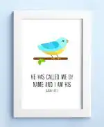 Elben Creatives - He has called me by name and I am His - Isaiah 43:1 Children Bible Verses Frames/Christian Gift for Children(42x30cm)