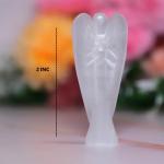 Crystal Divine Selenite Angel Figurines and Statues For Home Decor Items & Decorative Items Crystal Angel Statue Set Crystal Angel Set Angel Wings Angel Crystal Statue For Spritual Item Gifts 2 Inch