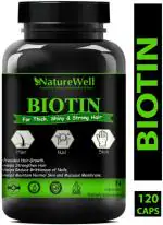 Naturewell Biotin Maximum Strength For Hair Skin And Nails-10000 Mcg, 120 Capsules