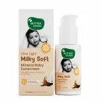 Mother Sparsh Milky Mineral Baby Sunscreen-50g | Ultra Light Sunscreen Lotion for Babies with SPF 30, Broad Spectrum UVA/UVB Protection | Sunscreen Baby Lotion With Milk Protein, Coconut Oil & Vit. E