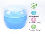 The Little Lookers Blue Portable Skin Care Baby Powder Puff with Box Holder Container