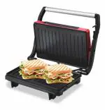 INALSA, Toast & Co, 750W Sandwich Grill| Adjustable Height Control With Floating Plates| Non Stick Coating | Automatic Temperature Cut-off with LED Indicator | Panini Grill| Sandwich Maker, Red