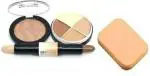Lenon Beauty Face 3in1 Contour Kit 23001 Concealer With Face Makeup Puff (Pack of 2) (2 Items in the set)