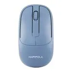 HAPIPOLA Mouse Speed Rechargeable Mouse, 1600 DPI, 2.4 Ghz + Bluetooth 5.0, Plug-and-Play Optical Mouse (Blue)