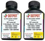 Dotpot W1112A / 110A Premium Black Refill Toner Powder for HP 110A Toner Cartridge Compatible with HP Laser 108 108a 108w 136 136a 136w 136nw 138 138pnw 138fnw Printers (200 GM)