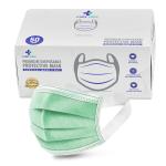 CARE VIEW 3 Ply Disposable Surgical Face Mask Box with FABRIC Earloop and built in Nose PIn, Certified by BFE>99% and PFE > 95%, SITRA, DRDO, ISO and CE (Pack of 50, GREEN)
