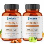 Blubein Vitamin C++ Immunity Boost Tablets with Vitamin C, D, E, Zinc,& Curcumin | Supports Immune Health for Men and Women | Vegan |100% RDA- US FDA | Promotes Healthy Skin - 60 Tablets x Pack of 2