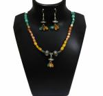 JAYA VISION ENTERPRISES Multi color synthetic stone Beads with metal beads fancy Necklace