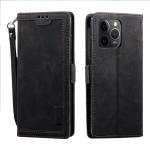 EXCLESIOR Apple iPhone 12 Pro Max Black Shockproof, Kickstand, Card Slot, Leather Wallet Flip Case Cover