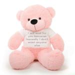 Hug N Feel Soft Toys Pink Polyester Teddy Bear Soft Toy - 6 feet