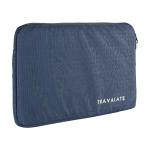 TRAVALATE Navy Blue Polyester Laptop Case Cover Pouch 13.5 inch