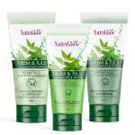 NutriGlow Neem & Tulsi Face Wash, Face Pack & Face Scrub 65ml Each For Pimple Control, All Skin Types (Pack of 3)