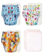 BASIC Reusable Cloth Diaper for babies 0-3Y | Freesize, Washable baby Diapers (with dry feel pad/insert)