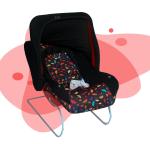Evoshine 9 in 1 Premium Carry Cot Cum Bouncer, Feeding, Storage Box & Baby Swing with Mosquito Net