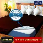 GADDA CO Bamboo Waterproof Bed Protector Mattress Topper for Twin/Single Bed-Coffee (72