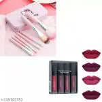 DUNV'S BIG BOOM HELLO KITTY BRUSHES WITH BEAUTY MINI LIQUID MATTE LIPSTICK