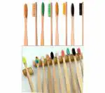 NADVENU MUSIC Organic Charcoal Toothbrushes (pack of 3), Green