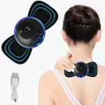 SHOPARAM Mini Neck Massager, Portable Massager, Reusable EMS Bioelectric Acupoints Massager Mat, Microcurrent Cervical Spine Massager for Pain Relief-p