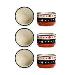 Caffeine Multicolor Ceramic Dip And Sauce (Set Of 6pc)