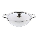Trilonium Triply Stainless Steel Kadhai With Lid (2.5 litres | 24cms)