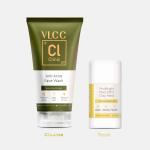 VLCC Clinic Acne and Oil Control Combo - Anti Acne Face Wash - 150 ml & ProBright Macrofilm Clay Mask - 50 g
