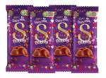 Cadbury Dairy Milk Silk Bubbly Valentine Chocolate Bars, 120g Pack of 4