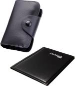 StealODeal Black Leatherite Case With 40 Keeping Cardbook 15 Card Holder (Set Of 2)