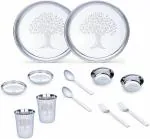 LIMETRO STEEL Stainless Steel Dinner Set - 12 Pcs